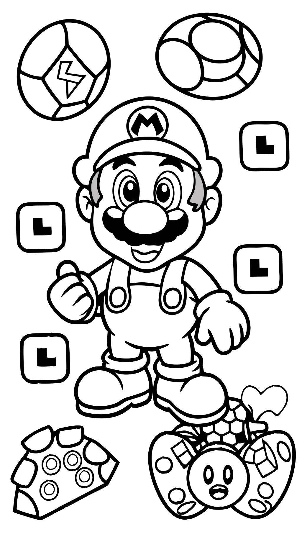 Mario para colorear PDF